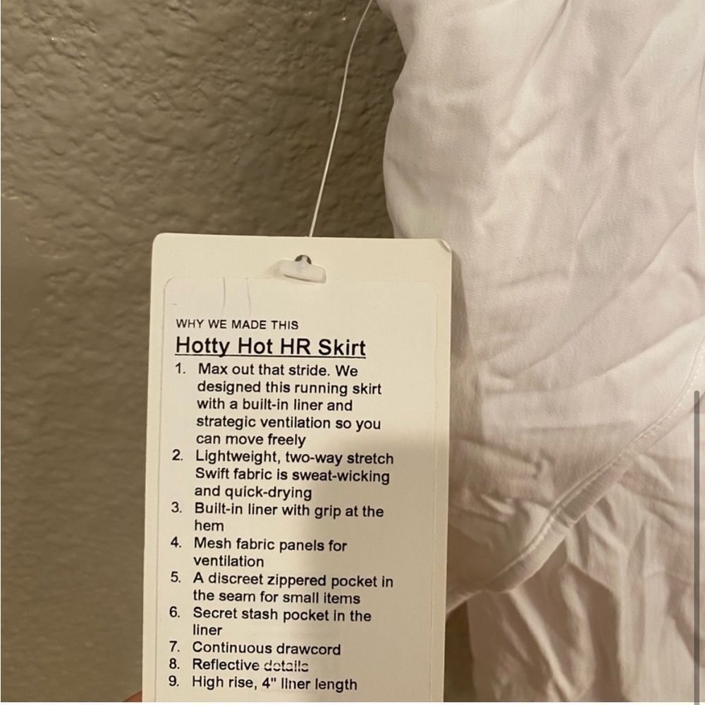 Lululemon Hotty Hot White Skirt 6 - Picture 5 of 5